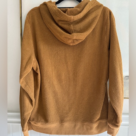 OUTERKNOWN Terry Cloth High Tide Pullover Hoodie Mustard Size Medium - Picture 6 of 8